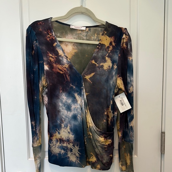 Veronica M Tops - Veronica M Multicolor Tie-Dye Blouse